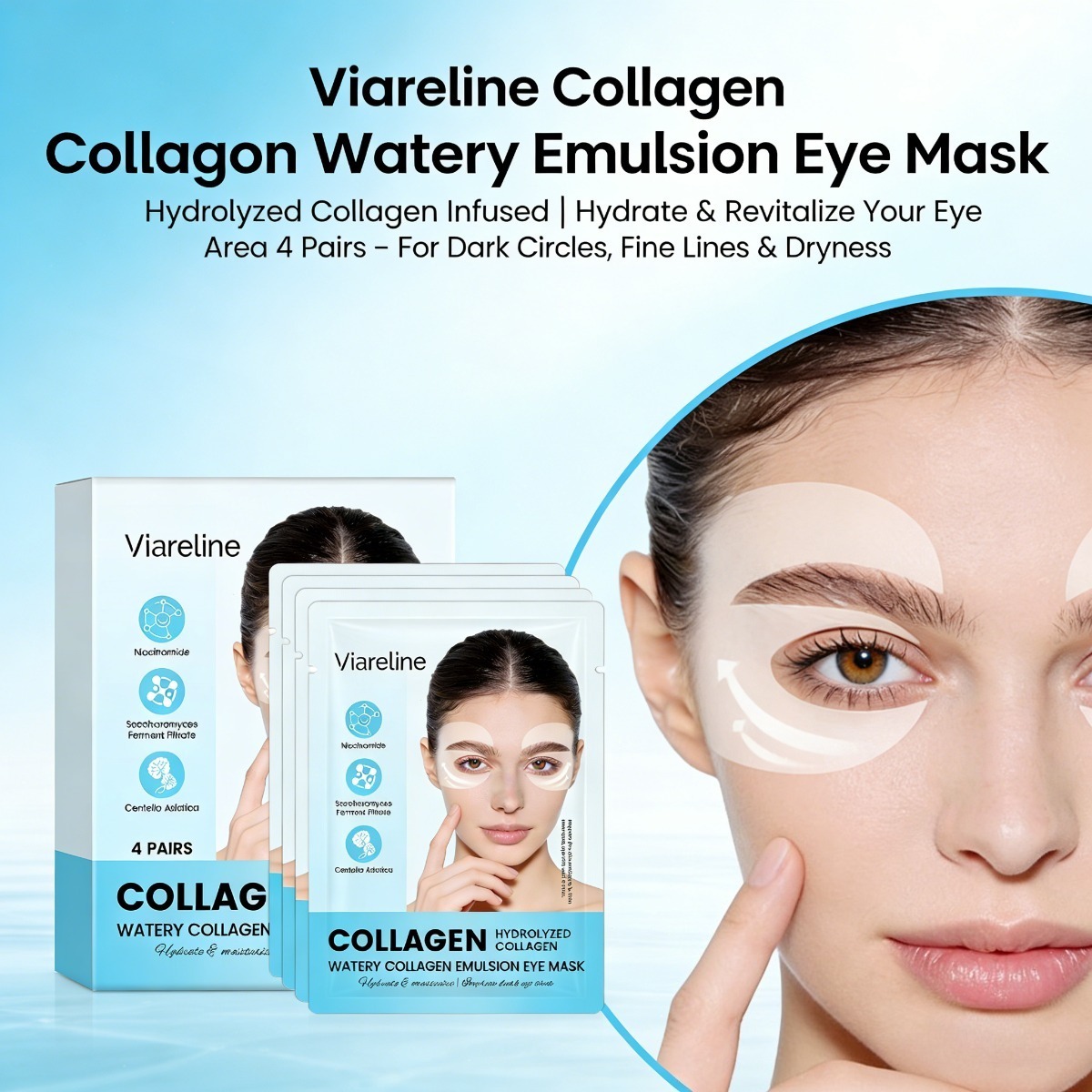 Sheet Mask Collagen - Коллагеновые патчи для глаз: уменьшают морщины,
